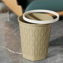 1pc 24.5*26.5/26.5*29.5cm 卡其色/灰色/米色大容量垃圾桶，適用於廚房廁所學生宿舍辦公室，顏色隨機發貨