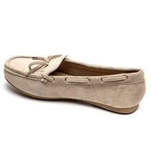 Casual Versatile Minimalist Solid Color Flat Loafers - Khaki - View 3