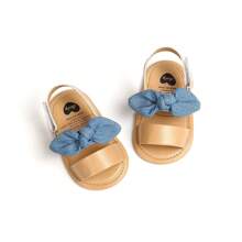 Infant Girls Summer Sandals Princess Dress Wedding Flats Shoes Newborn Toddler Soft Non-Slip Sole First Walker Crib Shoes White Gift Infant Shoes Are A Very Popular Choice For Infant Gifts, Often Symbolizing Purity, Cuteness, And The Beginning Of A New Life - Blue - View 8