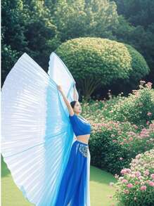 1pc Adult Belly Dance Wings, Dance Performance Cape/Prop Cape For Various Party Festival Performances/Does Not Include Telescopic Sticks