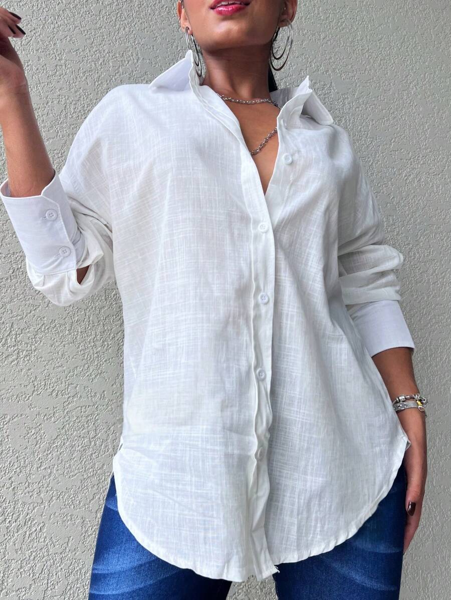 Women's Shirt (Cotton) - White - View 1