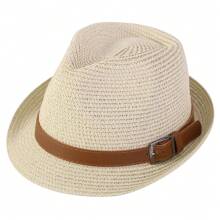 Simplicity Fedora Hats For Women Packable Mens Straw Fedora Hats For Men Summer Beach Hats For Women Mens Fedoras Men Fedora Hats Fedora For Men, Natural L/Xl