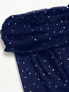 Vestido casual largo con hombros descubiertos para mujer, diseño cómodo para actividades al aire libre y para el transporte