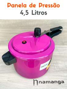 Panela De Pressão Rosa 4,5 Litros FortLar - Rosa chiclete - Visão 2