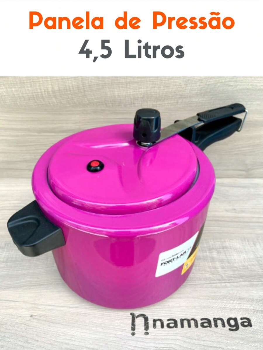 Panela De Pressão Rosa 4,5 Litros FortLar