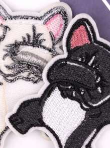 2pcs Dog Shaped Iron-on Patch - Apricot - View 2