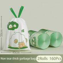 Bolsas de basura con cordón lindo, a prueba de rasgaduras, gruesas y extra gruesas para uso doméstico, sala de estar y cocina, bolsas de limpieza grandes