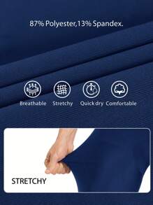 Qualicos Quần đùi đạp xe nam có đệm 4D, có túi, dải phản quang, thoáng khí và nhanh khô, thích hợp cho đạp xe đường trường - Màu xanh lam - Xem 5