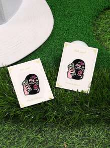 1 pieza Broche de dibujo animado personalizado y divertido, adecuado para mochilas, ropa, sombreros, gran regalo para amigos - boca - Ver 5