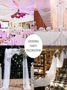 1pc High Density Hexagonal Mesh Net Fabric, Suitable For Mosquito Net, Window Screen, Tulle Dress, Lightweight Sheer Fabric - Multicolor - View 4