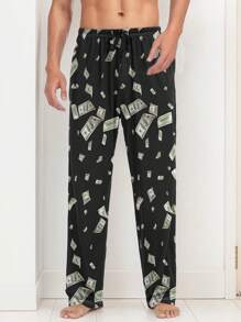 春季新款男士印花休闲舒适家居裤、睡衣、秋季