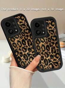 Cheetah, Leopard Print 1pc Fashionable Leopard Print Creative 2D Pattern Classic Vintage Brown Leopard Aesthetic Suitable For Gifting To Friends, Family, Couples On Birthdays, Soft Matte Black Dust-Proof Waterproof Full Cover Phone Case Compatible With IPhone 16/15/14/13/12/11/Pro/ProMax/X/XR/XS/XS Max/7/8/Plus And Models