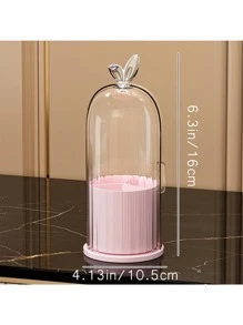 1 pieza Caja de almacenamiento de cosméticos, Caja de almacenamiento de joyas portátil, Caja de almacenamiento giratoria, Impermeable, a prueba de aceite, a prueba de polvo, Adecuado para dormitorio, baño, sala de estar, hotel, Adecuado para mujeres, madres, personas de negocios, viajeros, Decoración de escritorio, Decoración del hogar, Almacenamiento de encimera, Adecuado para regalos de Pascua, regalos de compromiso, recuerdos de boda, regalos para novias
