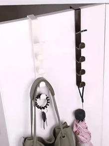 3/1pc Bedroom Door Hanger, Clothes Hanging Rack, Over The DoorPlastic Home Storage, Organization Hooks, Purse Holder For Bags Rails