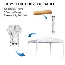LOEFME 2x2m/3x3m Heavy Duty Gazebo Marquee Pop-Up Outdoor Garden BBQ Party Tent Furniture - White - View 7