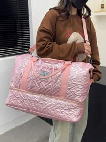 1 pieza Bolsa de viaje de tela con velas mejorada, bolsa de fitness, bolsa de fin de semana, bolsa de mano de gran capacidad y duradera