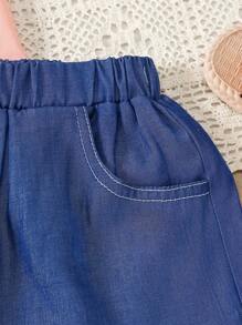 Ensemble de style estival pour filles, patchwork, respirant