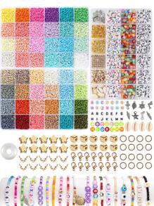3mm Glass Seed Beads For Bracelets Making, Friendship Bracelet Making Kit For Girls, 24 Colors Bead Bracelet Kit, Beads For Jewelry Making Kit, DIY, Arts And Crafts Gifts