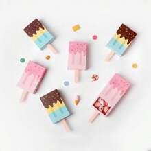 20pcs/Set Blue + Pink Ice Cream Candy Box, Cookie Box, Gift Box, Wedding & Party Supplies