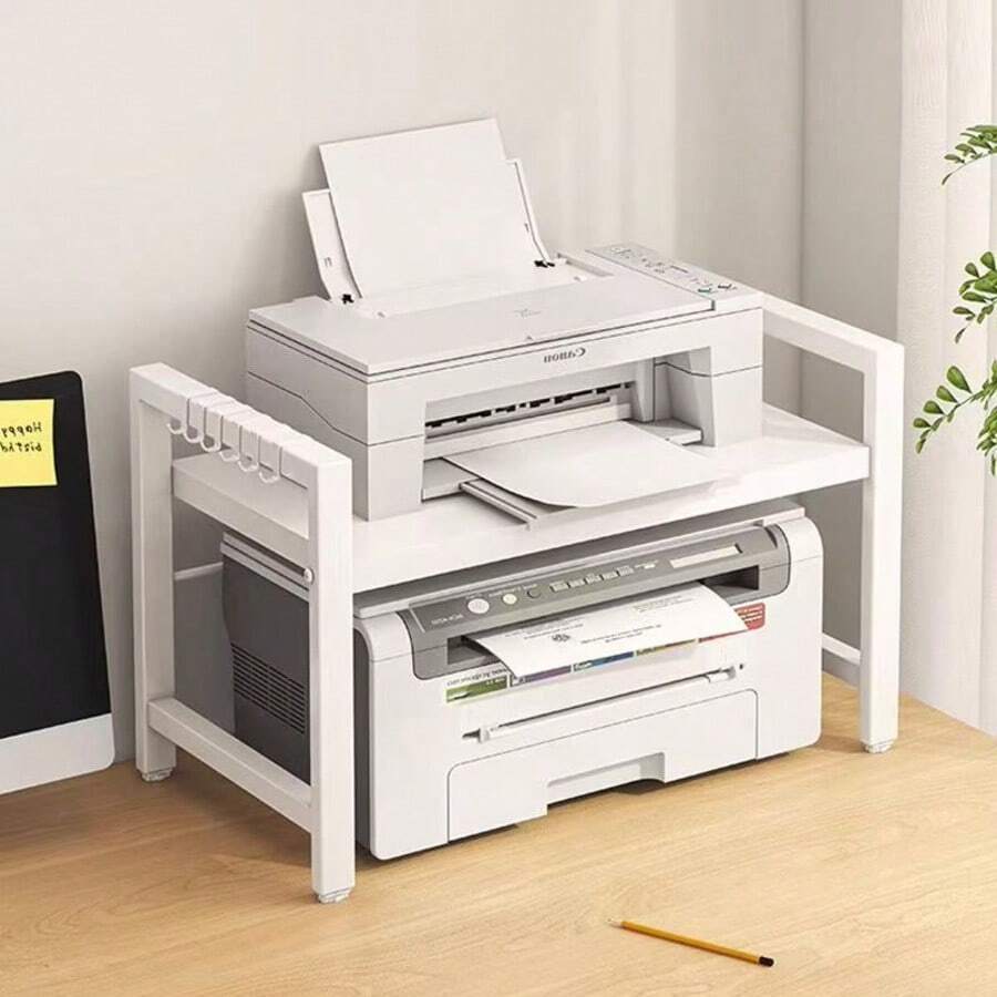 Desktop Storage Rack, Office Computer Desk Accessories, Retractable Storage Rack, Countertop Storage Rack, Storage Rack, Suitable For Home Office Dormitory Use (Black) - White - View 1