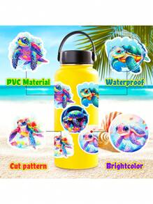 50Pcs Sea Turtle Stickers, Cute Graffiti Stickers For Decorating Mobile Phones Laptop Suitcases Notebooks Skateboards Suitcases Bicycles Motorcycles Skis, Vinyl Waterproof Sticker Pack For Kids Teens Adults, Easter Decoration - Multicolor - View 6