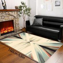 Bohemian Style Solid-Color Area Rug, 700g/Sq.M Crystal Velvet Backing, 5mm Thickness, Soft Anti-Slip Washable Carpet For Living Room, Bedroom, Kitchen, Office, Indoor & Outdoor Use
