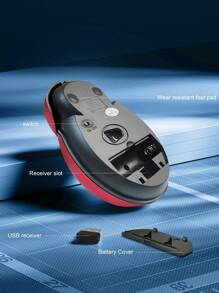 Souris sans fil à 7 étoiles en forme de coccinelle alimentée par batterie, design créatif convenant aux ordinateurs portables, de bureau, au bureau, aux jeux et à un usage domestique, souris sans fil silencieuse avec récepteur USB 2,4G