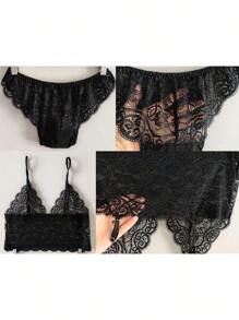 4 Piezas Pijamas de Satén Mujer,Juego de Pijama clásico,Ropa de Dormir Sexy con Bata Pijamas de Satén Mujer - Azul oscuro - Ver 4