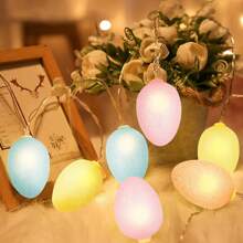 1 st. LED-lichtsnoer in de vorm van een glitterei, decoratieve verlichting voor Pasen, etalage, festivalviering, feest, huis, bar, winkelcentrum, slaapkamer, cadeau (batterij niet inbegrepen)