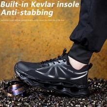 Men's Lightweight Shoes With Steel Toe, Kevlar Midsole, Anti-Puncture, Comfortable Work Boots - Silver - View 3