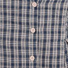 Women's Short Sleeve Plaid Button Down Shirt Button Up Blouses Casual Summer Tops Streetwear For Casual Daily - Navy Blue - View 9