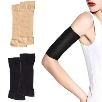 2pcs Compression Arm Sleeve, Slimming Arm Wrap Shaper For Fitness Exercise, Slimming And Tightening Elastic Elbow Shaper Gym Accessories