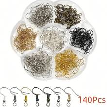 140pcs Hypoallergenic Earring Hooks With Ball And Coil, Fish Hooks In 7 Colors, 18mm Earring Parts For DIY Jewelry Making With Earring Backs, No Power Supply Needed. - Multicolor - View 8