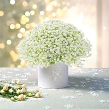 Pure White Real Touch 1pc/12pcs/18pcs/30pcs Artificial Gypsophila Flowers - Suitable For Wedding Bride Engagement Home Scene Flower Arrangement, Mother'S Day Decoration, Home Decor - Multicolor - View 4