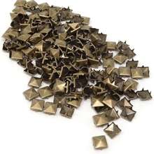 100/200pcs/Pack Metal Spikes Square Studs Rivets Punk Rock Leather Craft Four Claw Rivets On Clothes Shoes Bracelets