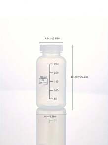 1 个加厚带刻度瓶，透明药品/咖啡/牛奶/液体储存罐，宽口 - 白色 - 查看 11