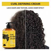 Suitable For Wavy And Curly Hair, 9.47-Ounce Curl Defining Cream, Containing Moroccan Nut Oil, Moisturizing And Deeply Conditioning, Making Hair Shiny And Elastic, Perfectly Suitable For Dry And Frizzy Hair. - Màu vàng - Xem 10