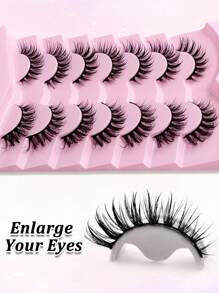 Sibeuna 7 Pairs Cosplay Anime False Eyelashes, Lightweight & Flowy, Cartoon Style, Create Dramatic & Dewy Makeup Look - Spiky Manga Lashes - View 6