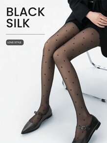 Women's Printed Graphic Tights - Plus Size Anti-Pilling No-Slip Slim-Fit Leggings For Daily Wear, Commuting, Home, Office & Layering 1 Pair - Multicolor - View 4