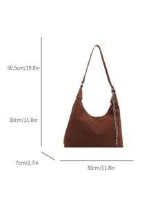 Large Tote Bag For Women, New Fashion Design Shoulder Bag, Quality Oversized Tote - Brown - View 3