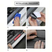 5pcs Set Car Door Sill Welcome Scuff Plate Leather Protection Decorative Strips For Fiat 500X - Black - View 9