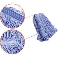 String Mop Heads Heavy Duty Commercial Grade Blue Cotton Looped End Wet Industrial Cleaning Mop Refills (1, Medium) - 4 Pieces Pack - View 10
