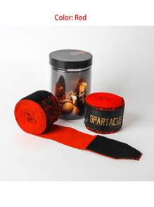 زوج واحد / 2 قطعة ضمادة مرنة متعددة الألوان للفنون القتالية والملاكمة وملاكمة الوسط ورياضة الموأي تاي - أحمر وأبيض وأصفر وأخضر، لوازم الجيم، شرائط رياضية