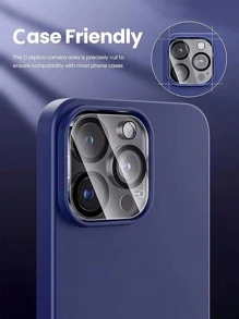 3 piezas de protector de lente transparente, resistente a los arañazos, compatible con la serie 11/12/13/14/15/16, a prueba de agua, a prueba de golpes, antirrayas y antihuellas dactilares, de cobertura completa