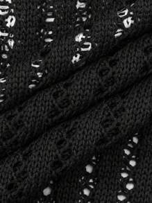 男女通用韩版简约休闲宽松字母图案马球领半襟短袖上衣，春夏 - 黑色 - 查看 10