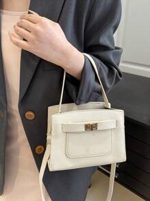 Bolso bandolera cuadrado de unicolor con bolsillo lateral y cierre, ideal para compras, carteras, compras, mujeres jóvenes, estudiantes universitarios, recién llegados y trabajadores de cuello blanco. Son muy adecuados para oficinas, universidades, trabajo, negocios, traslados, actividades al aire libre, viajes y salidas