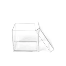 Transparent Square Acrylic Box 5x5cm - Clear - View 4