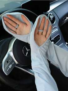 1 para letnich rękawów na ramię dla kobiet, ochrona UVA/UVB, oddychające, odprowadzające wilgoć, elastyczne rękawiczki chroniące przed słońcem, odpowiednie do jazdy samochodem i aktywności na świeżym powietrzu, jednolity kolor