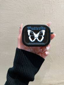 OLISI 蝴蝶幻想蓝牙耳机盒，1 个投影图案时尚休闲斜挎包，教师节、情人节、生日、圣诞节的完美礼物，兼容 Apple Pro/Pro2 防震耳机保护盒，兼容 4 - 黑色 - 查看 11