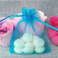 10/50/100pcs Gift Packaging Bags, Multi-Color Organza Candy Bags, Tableware, Size: 7*9CM, Various Holiday Party Packaging Supplies, Festival Home Decor